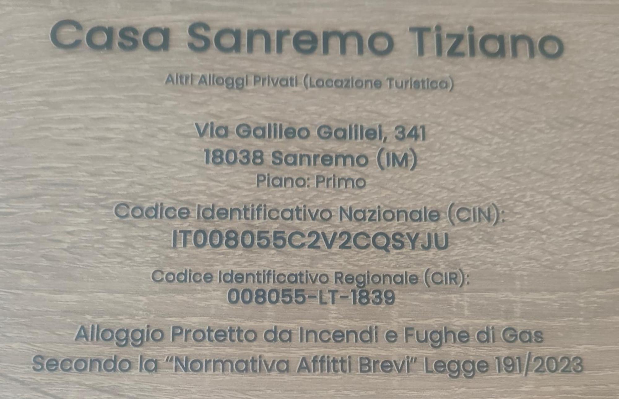 Casa Sanremo Tiziano Parking Gratis Spiaggia 15 Minuti A Piedi Kültér fotó